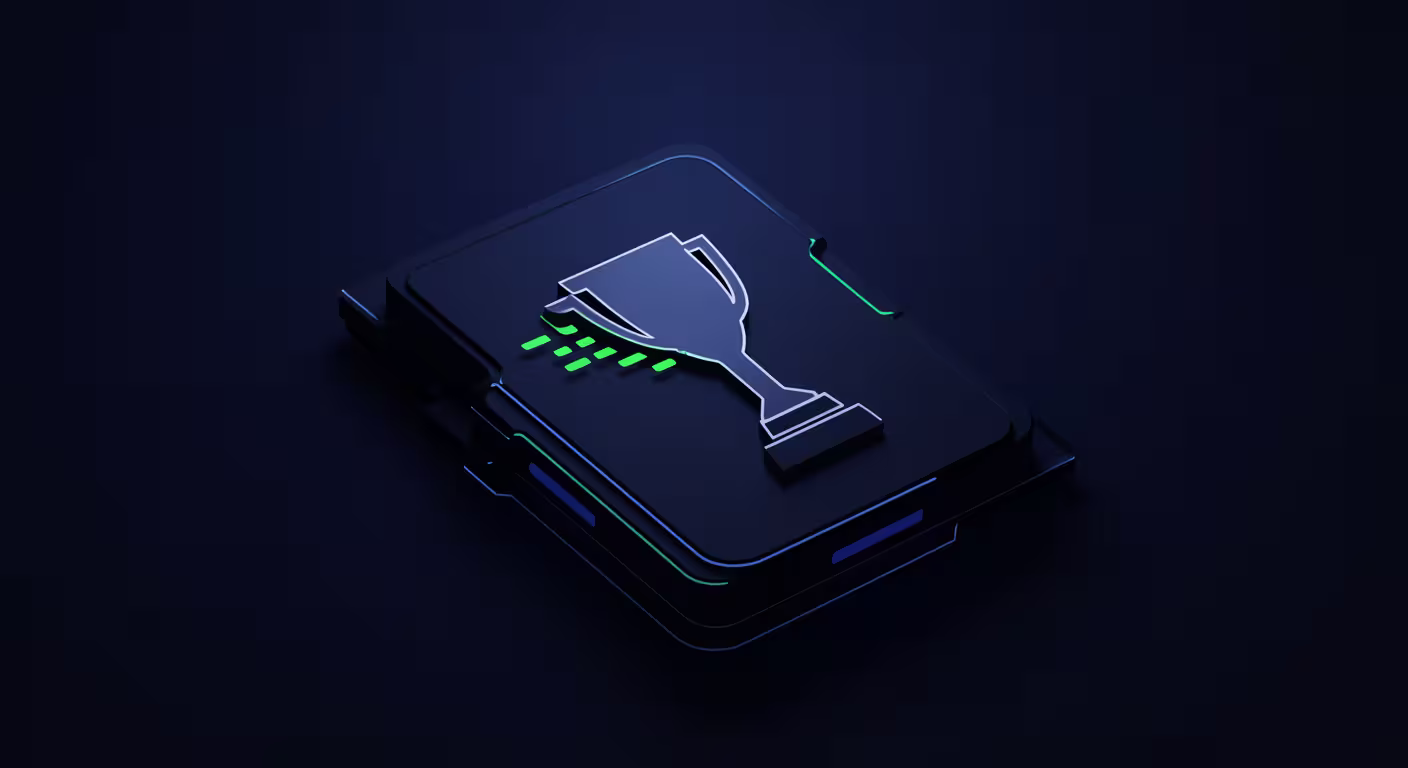 Weekly race promo card with leaderboard